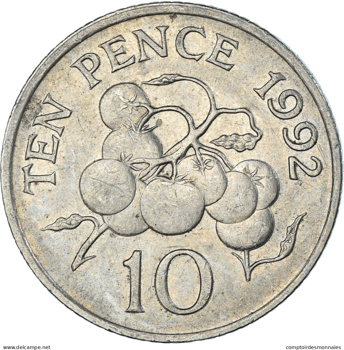 Monnaie, Guernesey, 10 Pence, 1992 - Guernesey