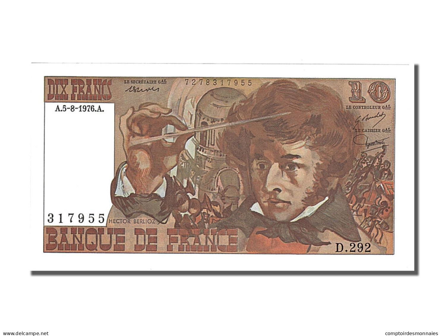 Billet, France, 10 Francs, 10 F 1972-1978 ''Berlioz'', 1976, 1976-08-05, NEUF - 10 F 1972-1978 ''Berlioz''