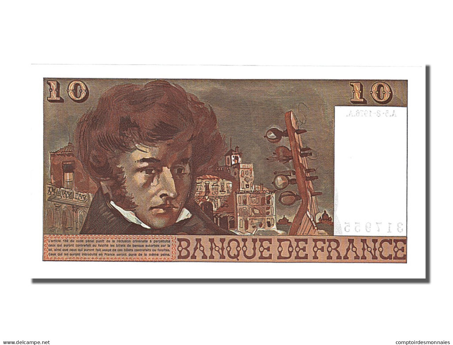 Billet, France, 10 Francs, 10 F 1972-1978 ''Berlioz'', 1976, 1976-08-05, NEUF - 10 F 1972-1978 ''Berlioz''