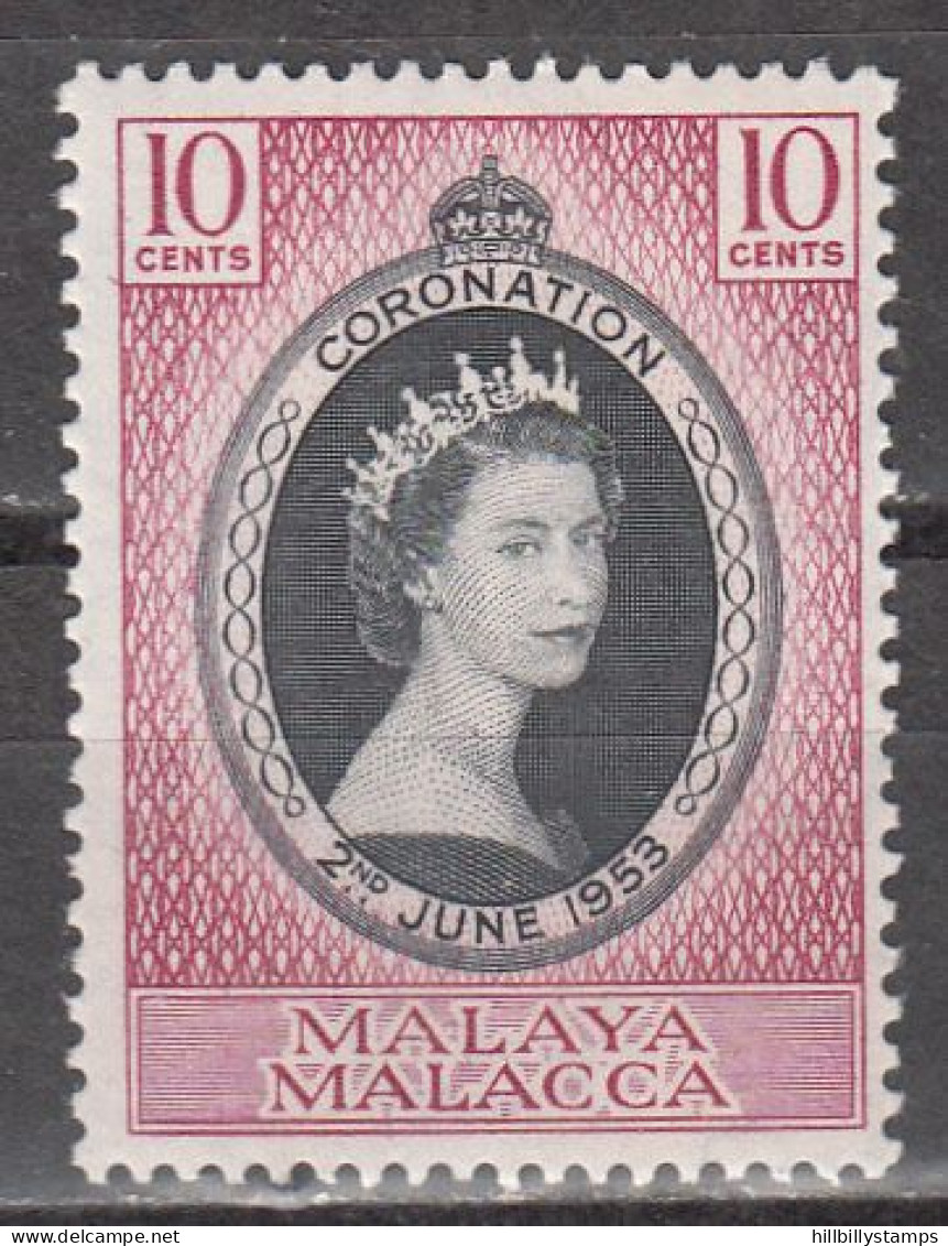 MALAYA--MALACCA   SCOTT NO 27  MINT HINGED  YEAR 1953 - Malacca