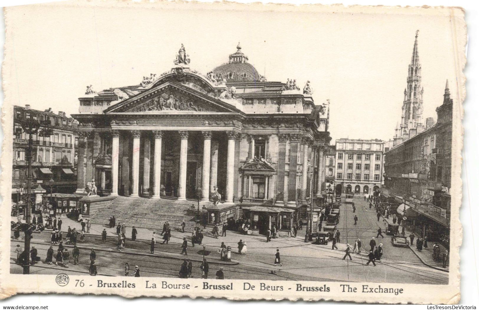 BELGIQUE - Bruxelles - La Bourse - Animé  - Carte Postale Ancienne - Places, Squares