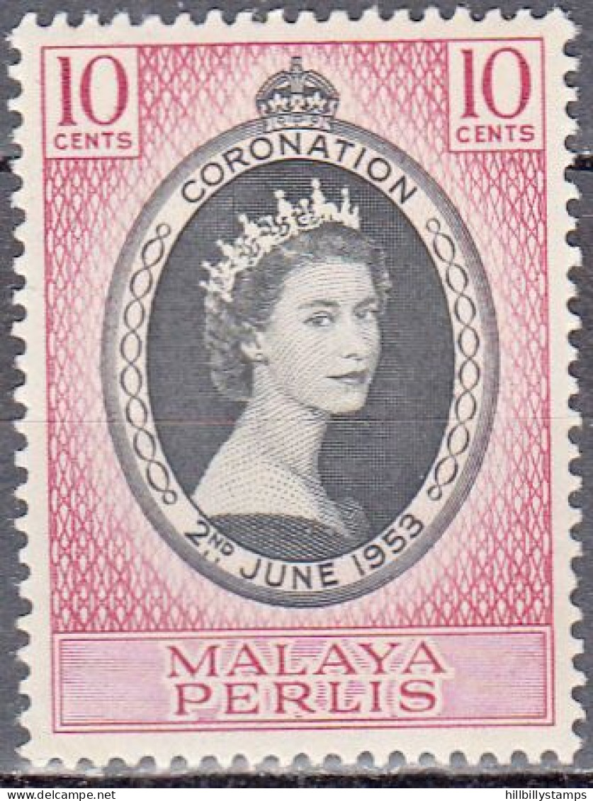 MALAYA--PERLIS  SCOTT NO 28  MINT HINGED  YEAR 1953 - Perlis