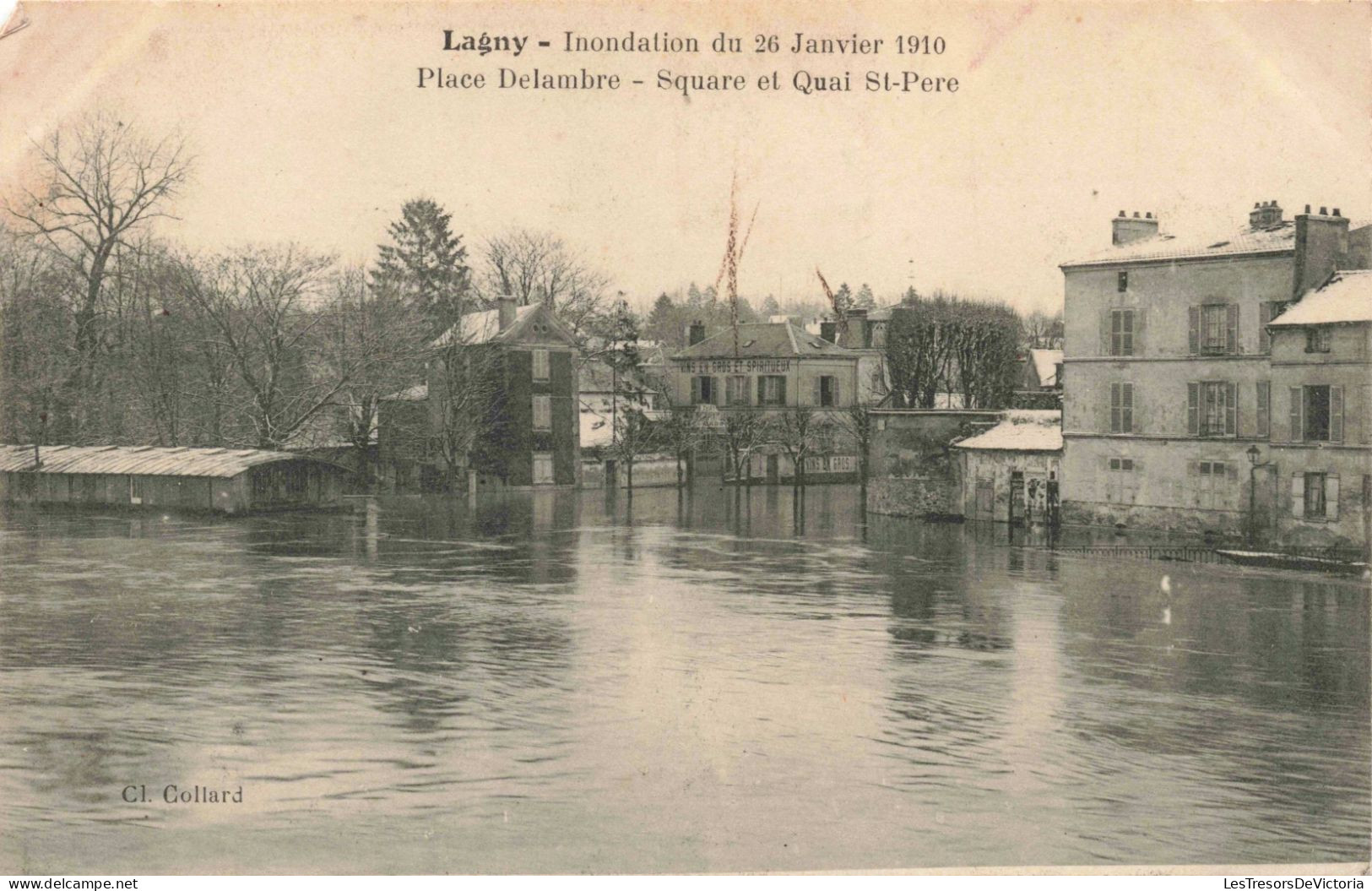 FRANCE - Lagny  - Place Delambre - Square Et Quai St-Père -  Carte Postale Ancienne - Torcy