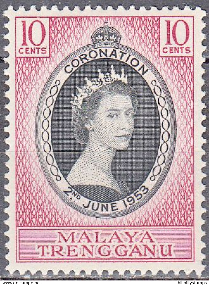 MALAYA--TRENGGANU  SCOTT NO 74  MINT HINGED  YEAR 1953 - Trengganu
