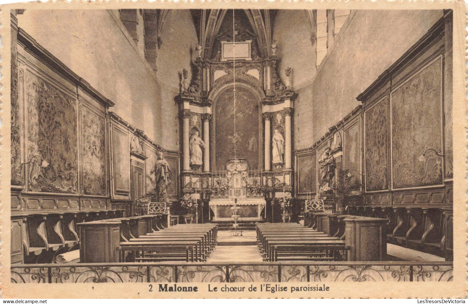 BELGIQUE - Malonne - Le Choeur De L'Eglise Paroissiale - Carte Postale  Ancienne - Namen