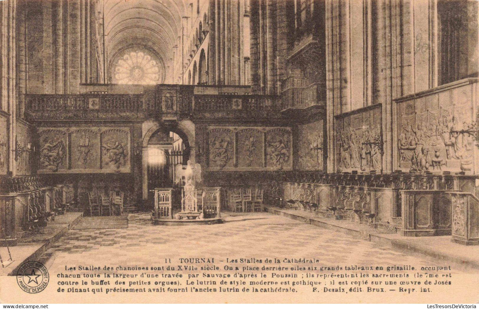 BELGIQUE - Tournai - Les Stalles De La Cathédrale - Carte Postale  Ancienne - Doornik