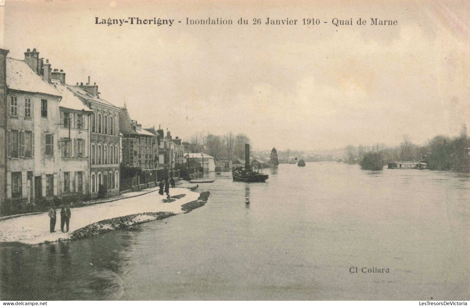 FRANCE -  Lagny - Thorigny - Inondation - Quai De Marne - Carte Postale Ancienne - Torcy