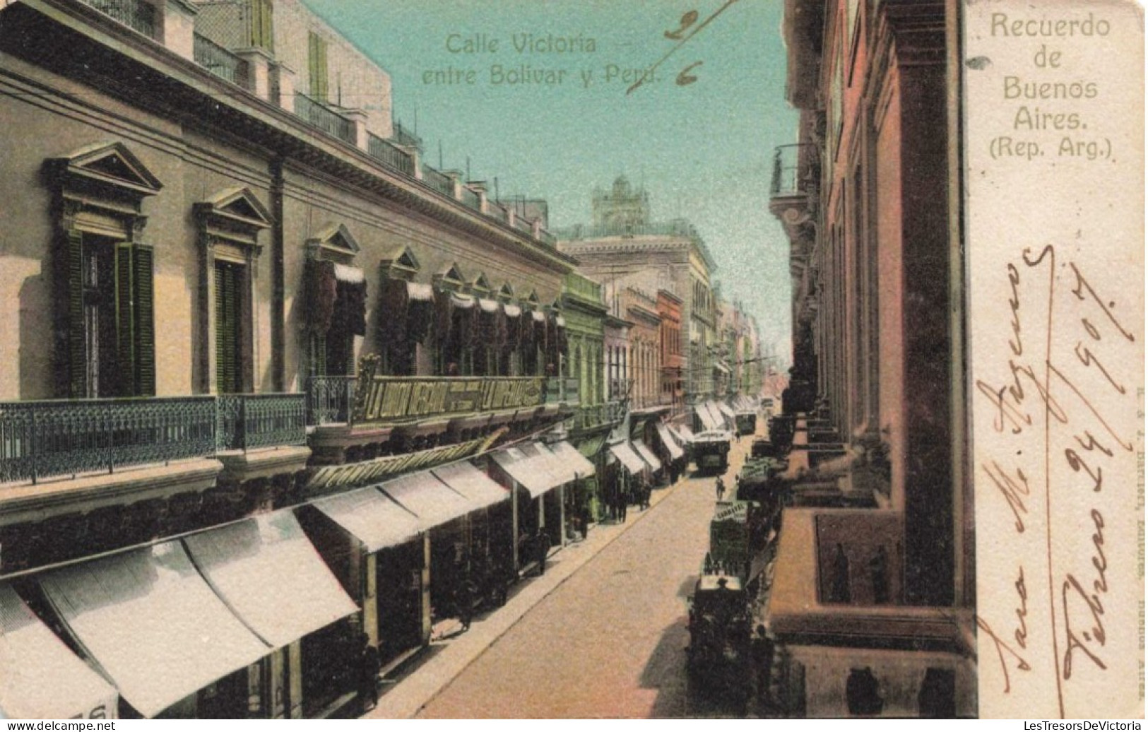 ARGENTINE - Calle Victoria Entre Bolivar Y Peru - Colorisé - Carte Postale Ancienne - Argentinien