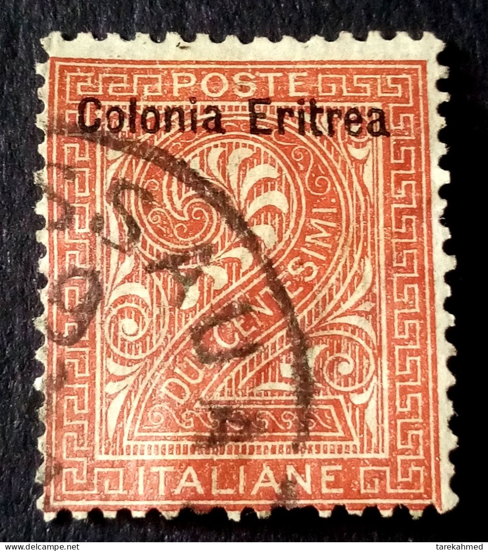 COLONIE ITALIANE ERITREA 1893, 2C   USATO VF - Eritrée