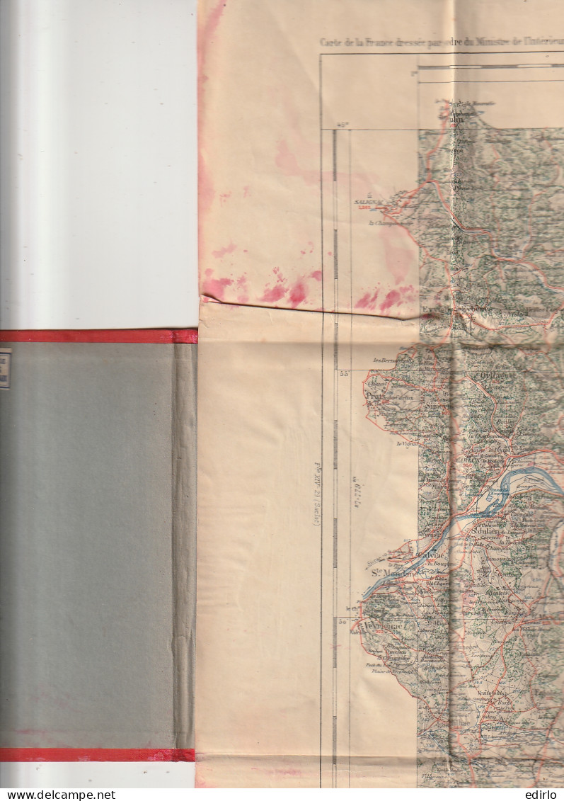 Librairie Hachette Plan De SOUILLAC Feuille  29  XV  Mise à Jour  1899  --- Petite Décoloration Voir Scan  - Mappe/Atlanti