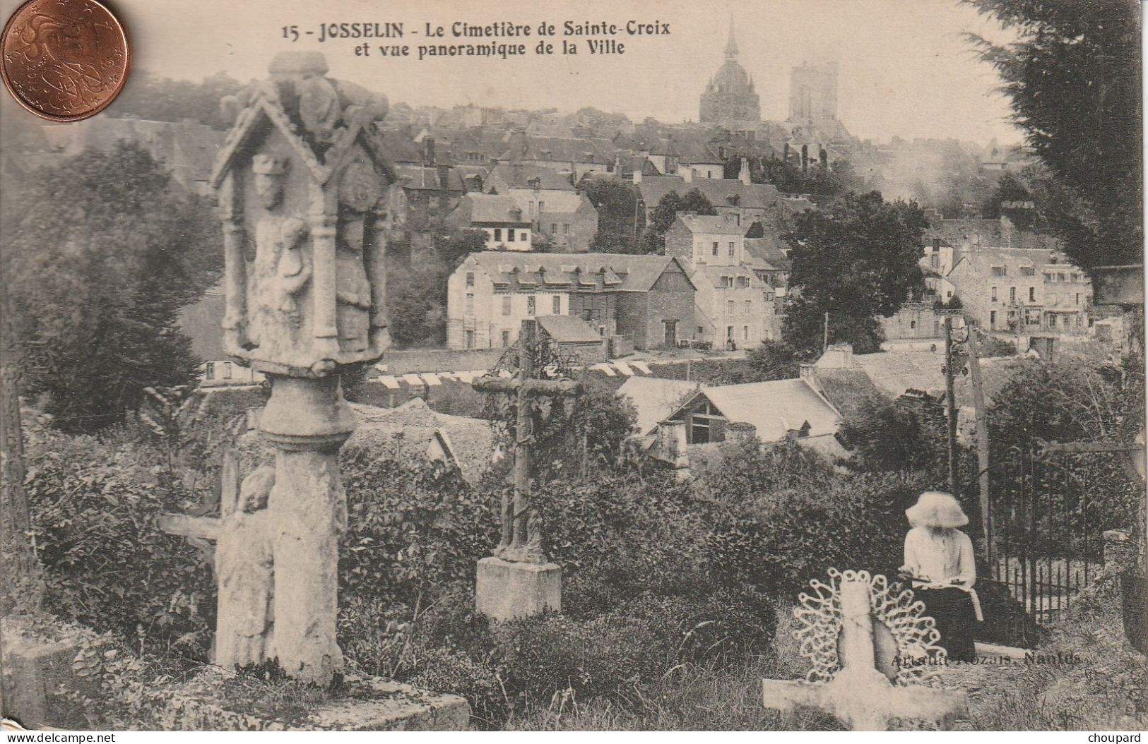 56 - Carte Postale Ancienne De  JOSSELIN   Le Cimetière De Sainte Croix - Josselin