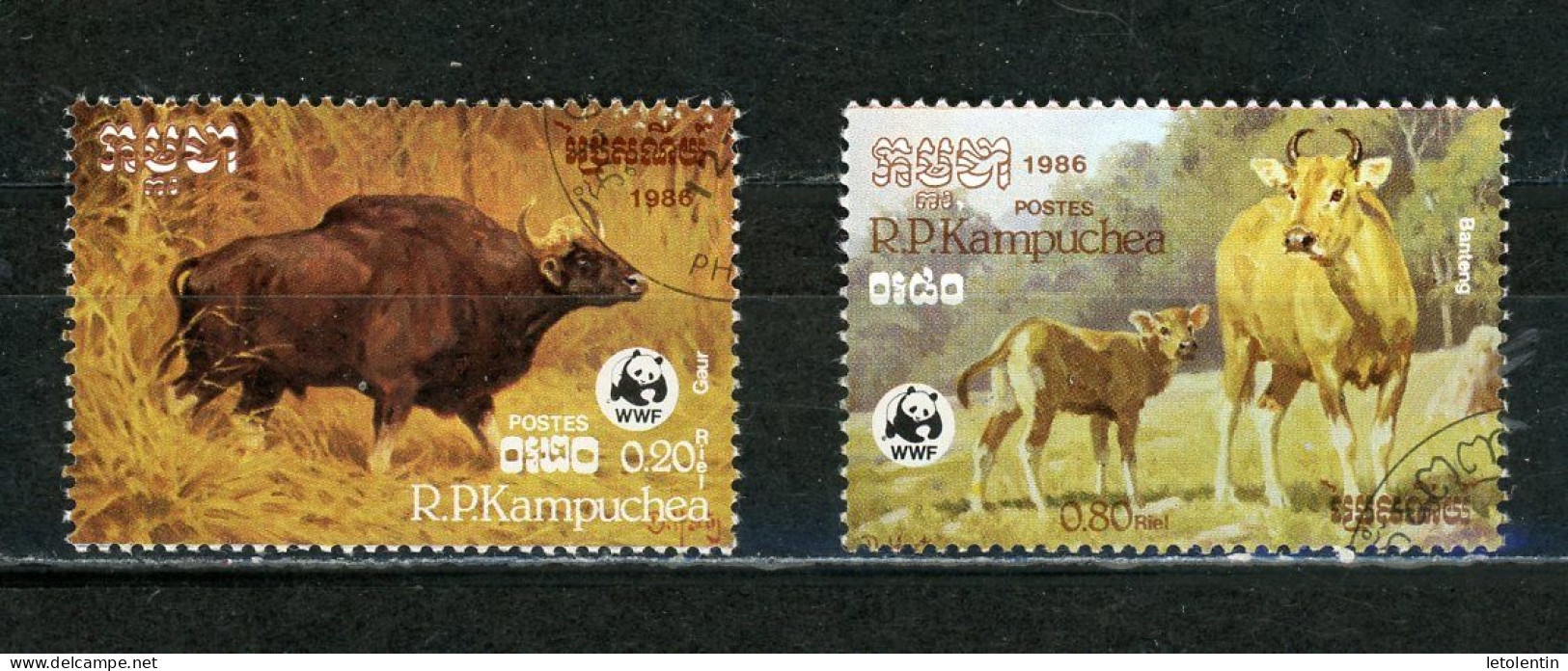 KAMPUCHEA : FAUNE - N° Yvert 696+697 Obli. - Kampuchea