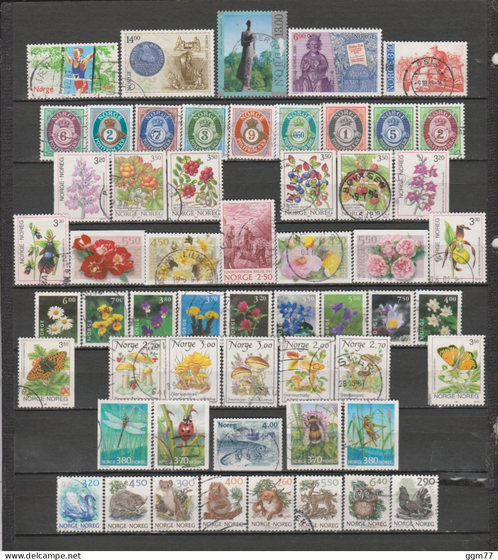 114 TIMBRES NORVEGE OBLITERES & NEUF SANS GOMME DE 1985 à 2002    Cote : 57,25 € - Gebraucht