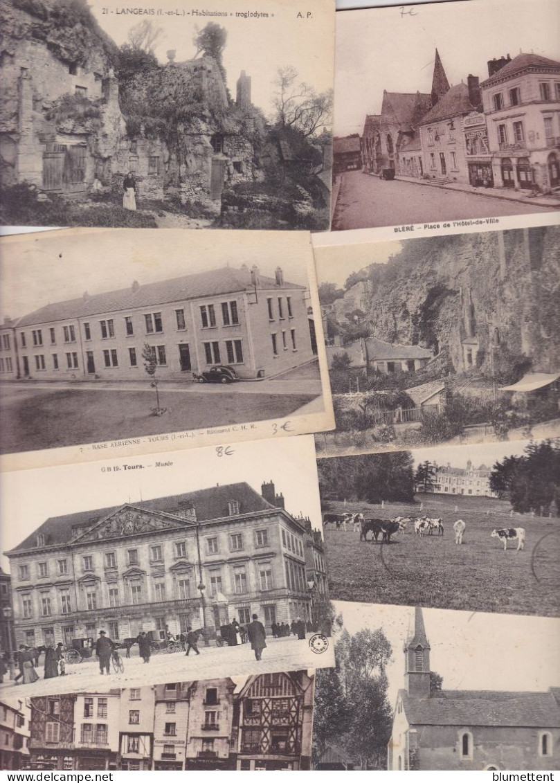 Lot N° 3148 De 10 CPA D'Indre Et Loire (37) Dont Tours Déstockage Pour Revendeurs Ou Collectionneurs - 5 - 99 Postcards