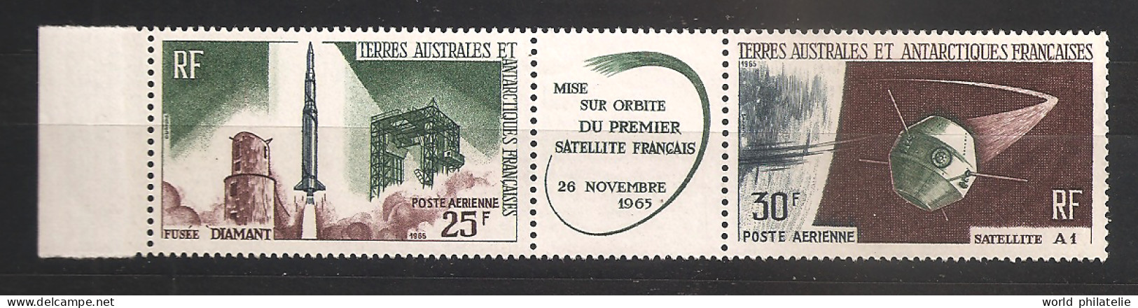 TAAF Terres Australes 1966 N° PA 11A ** Espace, Lancement, Satellite, Hammaguir, Fusée Diamant-A, Astérix CNES De Gaulle - Neufs