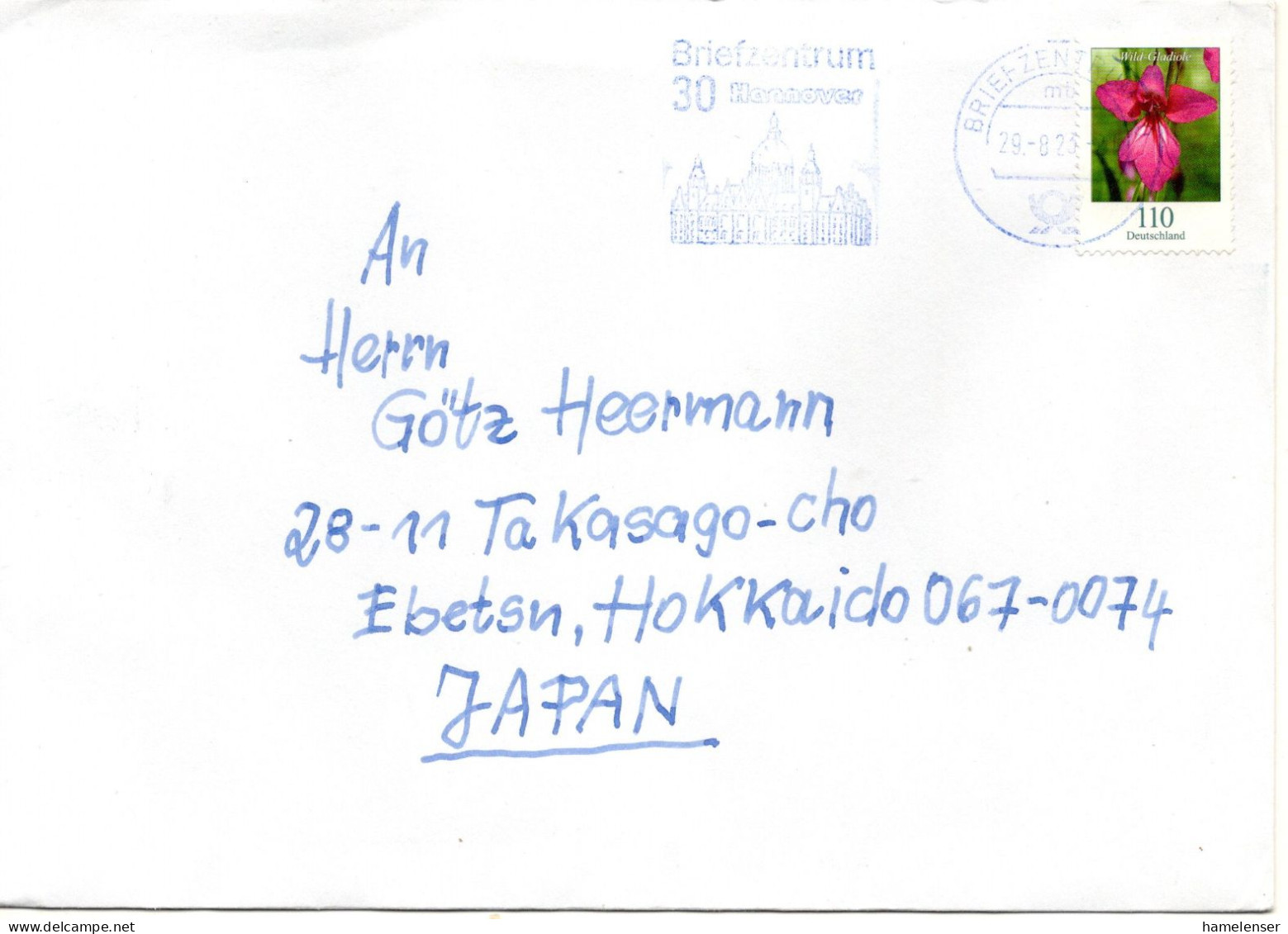 69742 - Bund - 2023 - 110c Blumen EF A Bf BRIEFZENTRUM 30 - ... -> Japan - Lettres & Documents