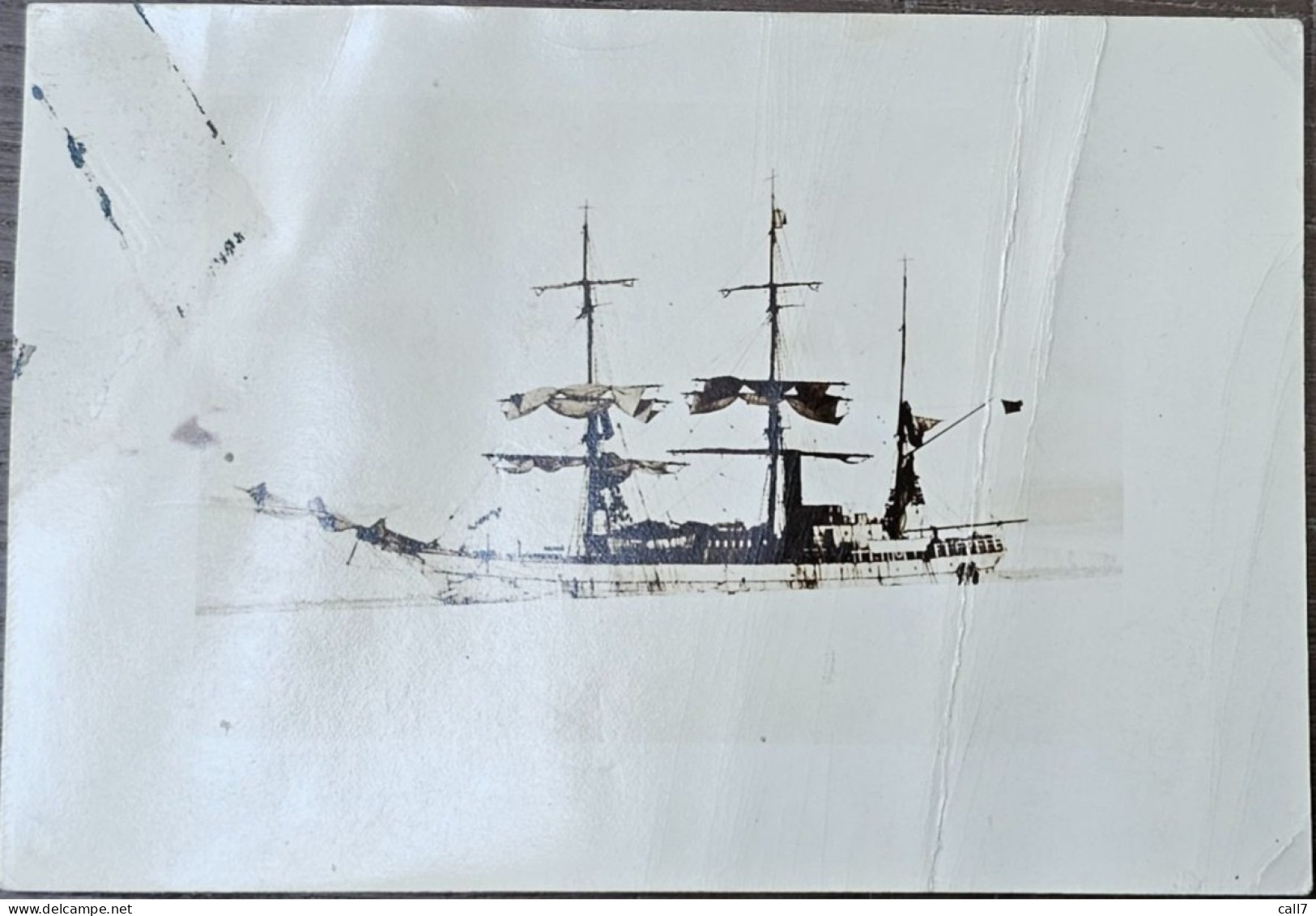 Carte Photo Du Bateau De La 1ère Expédition De Byrd ( B.A.E.) En Antarctique U.S.A. (1929) - Collezioni E Lotti