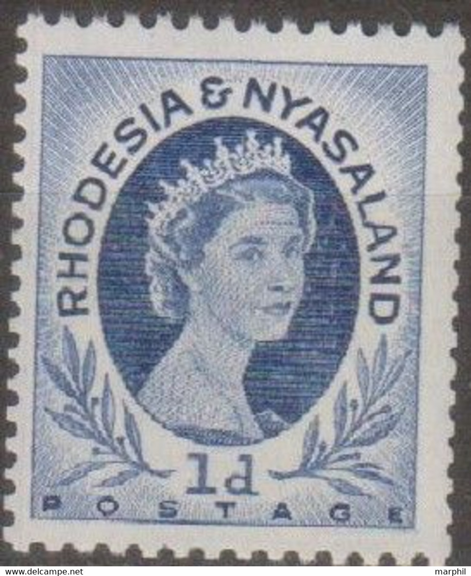 Rhodesia & Nyasaland 1954 MiN°2c Coil 12,5x14 MNH/** Vedere Scansione - Rhodesië & Nyasaland (1954-1963)