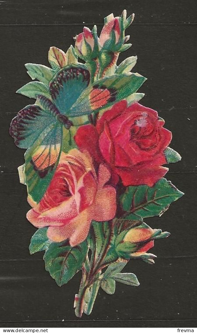 Découpis Gaufrée Fleur Année 1900 - Flores