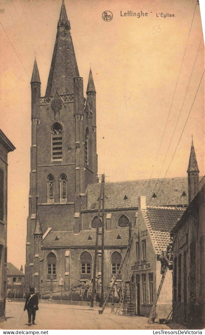 BELGIQUE - Leffinge - L'église  - Carte Postale Ancienne - Oostende