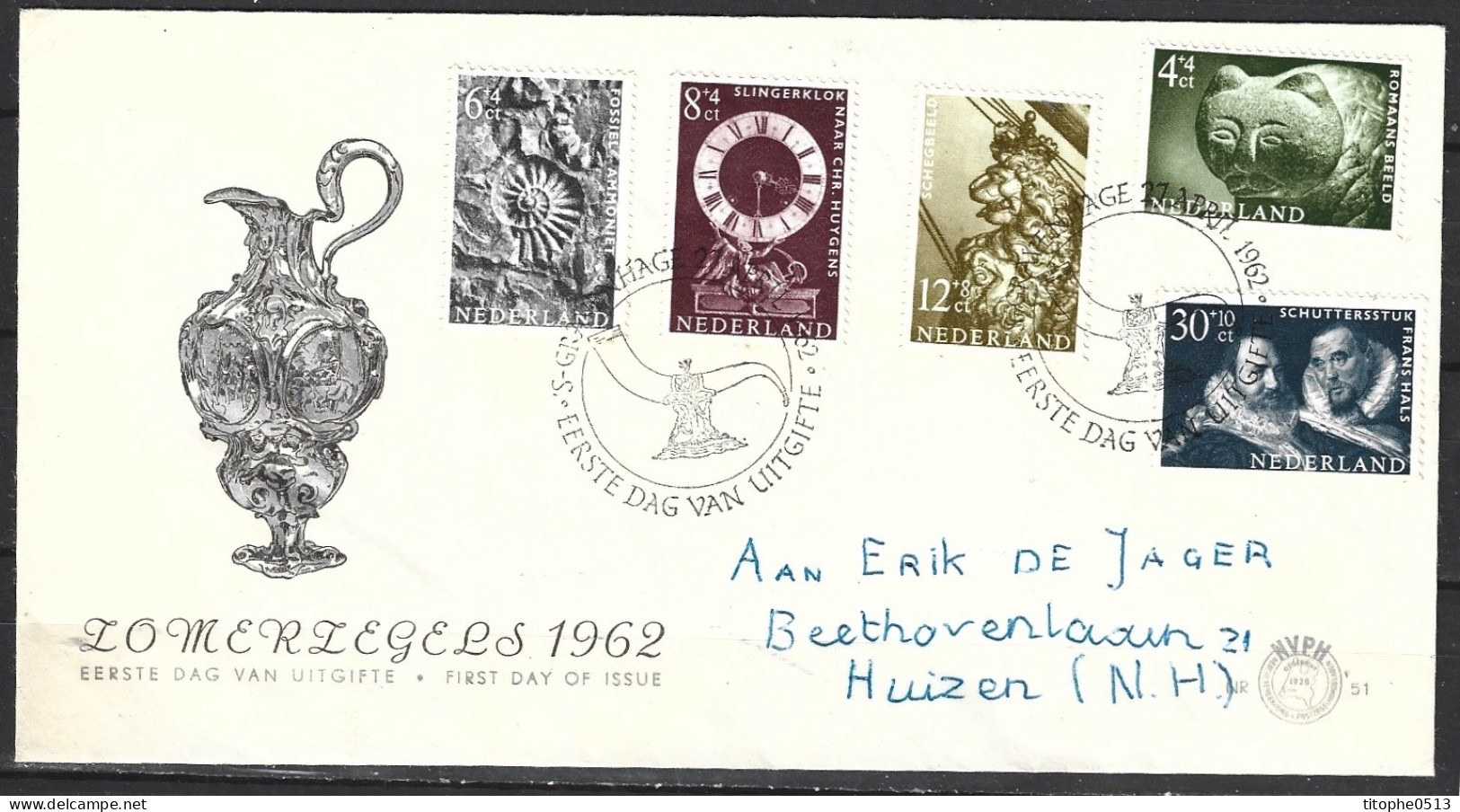 PAYS-BAS. N°747-51 De 1962 Sur Enveloppe 1er Jour. Fossile. - Fossielen