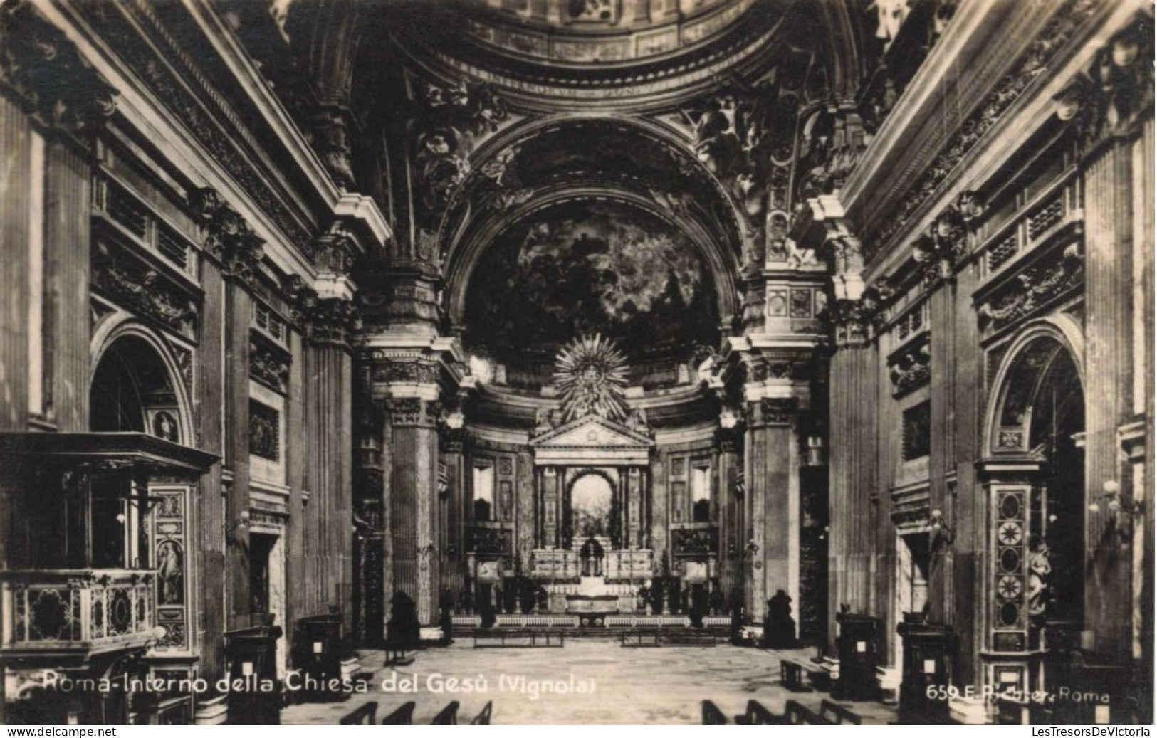 RELIGION - Chritianisme - Roma - Interno Della Chiesa Del Gesù (Vignolia) - Carte Postale  Ancienne - Eglises Et Couvents