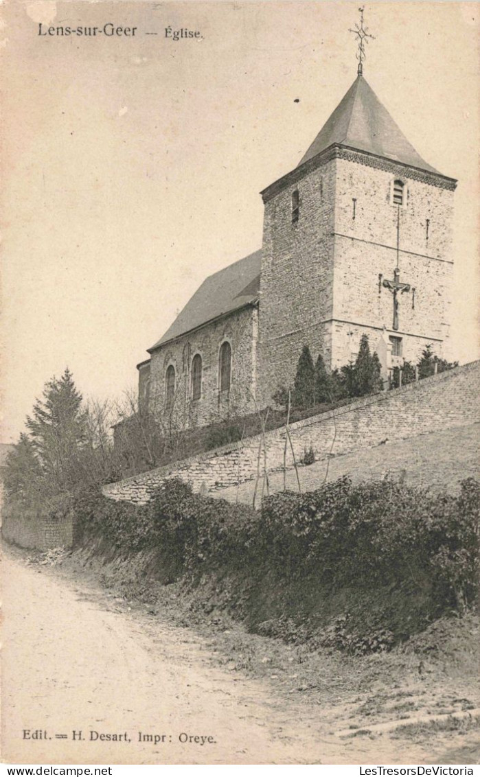 BELGIQUE - Lens-sur-Geer - Église  - Carte Postale Ancienne - Oreye