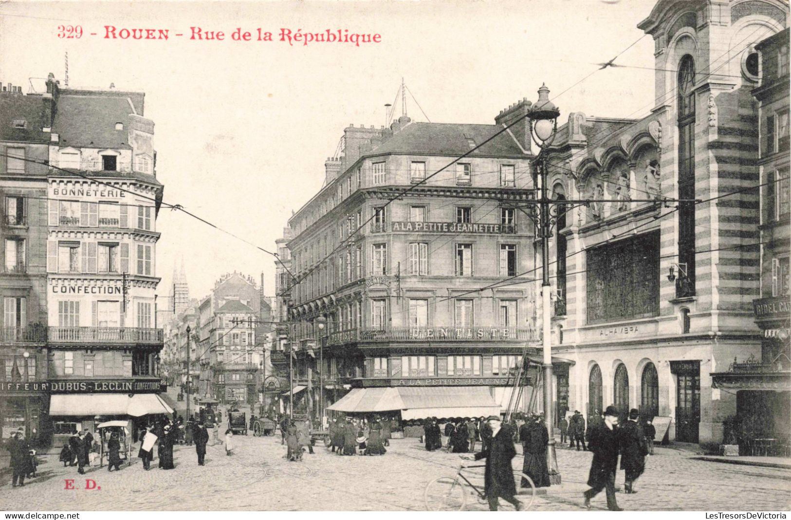 FRANCE - Rouen - Rue De La République - Animé - Carte Postale Ancienne - Rouen