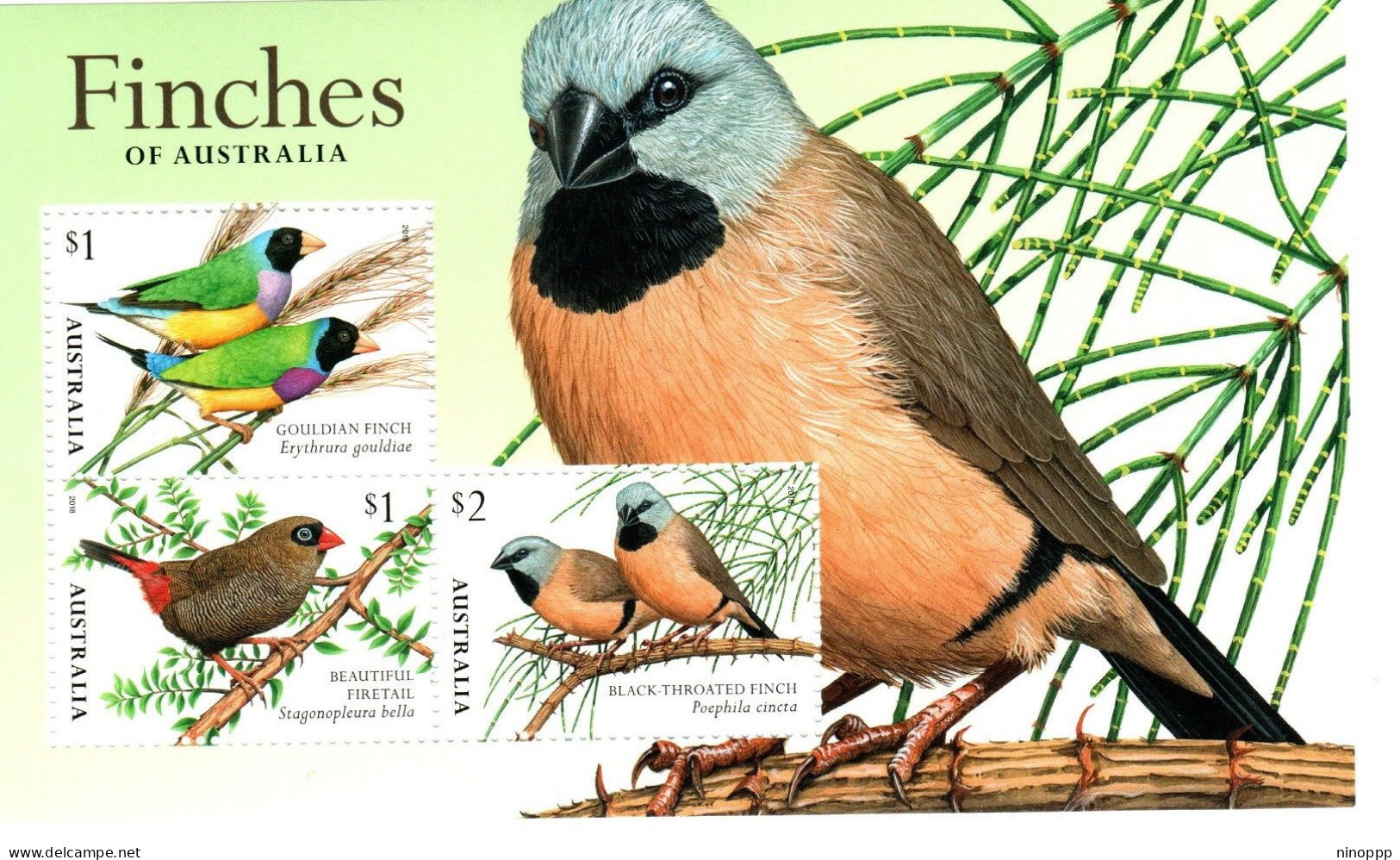 Australia ASC 3571 MS 2018 Finches Of Australia, Miniature Sheet,mint Never Hinged - Mint Stamps