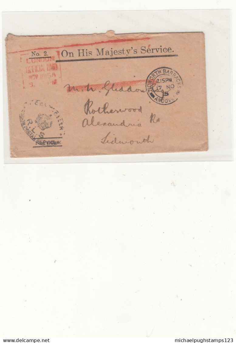 G.B. / Official Mail / Wiltshire / Army Camps - Unclassified