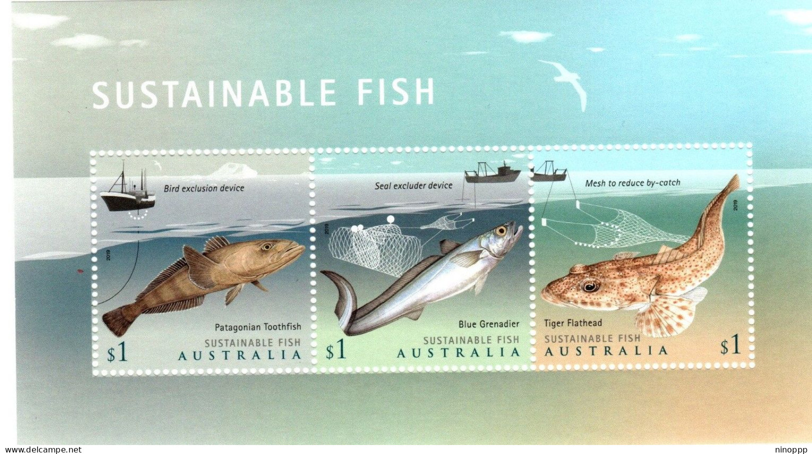 Australia ASC 3639 MS 2019 Sustainable Fish, Miniature Sheet,mint Never Hinged - Mint Stamps