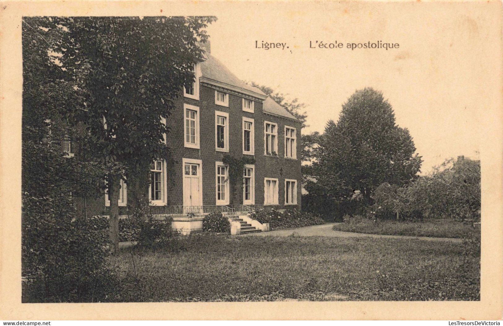 BELGIQUE - Ligney - L'école Apostolique - Animé - Carte Postale Ancienne - Geer