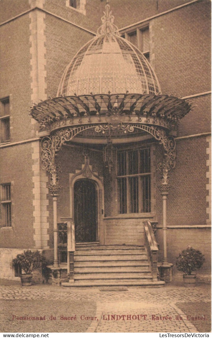 BELGIQUE - Pensionnat Du Sacré Cœur Lindthout - Entrée Du  Castel  - Carte Postale Ancienne - Formación, Escuelas Y Universidades