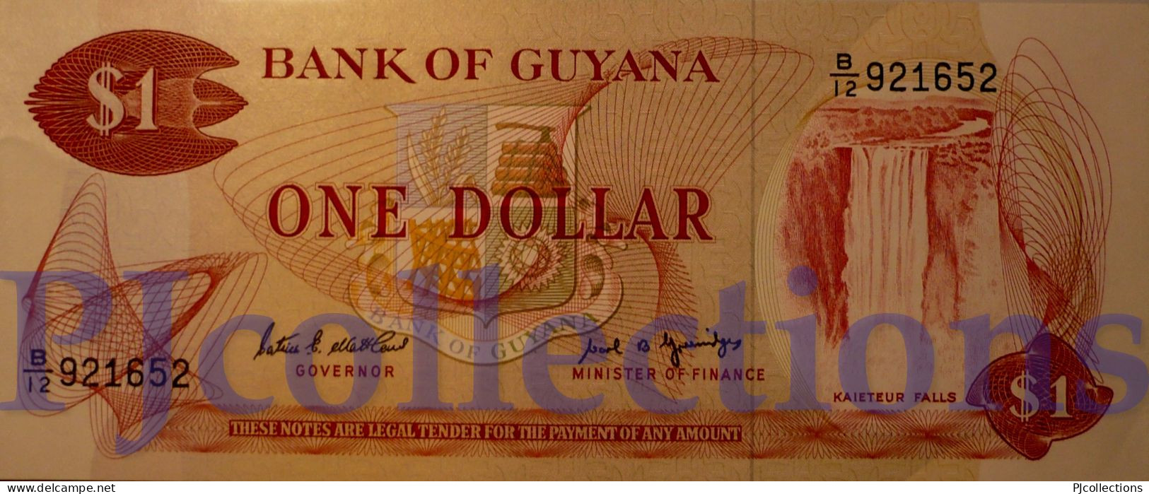 GUYANA 1 DOLLAR 1989 PICK 21f UNC - Guyana