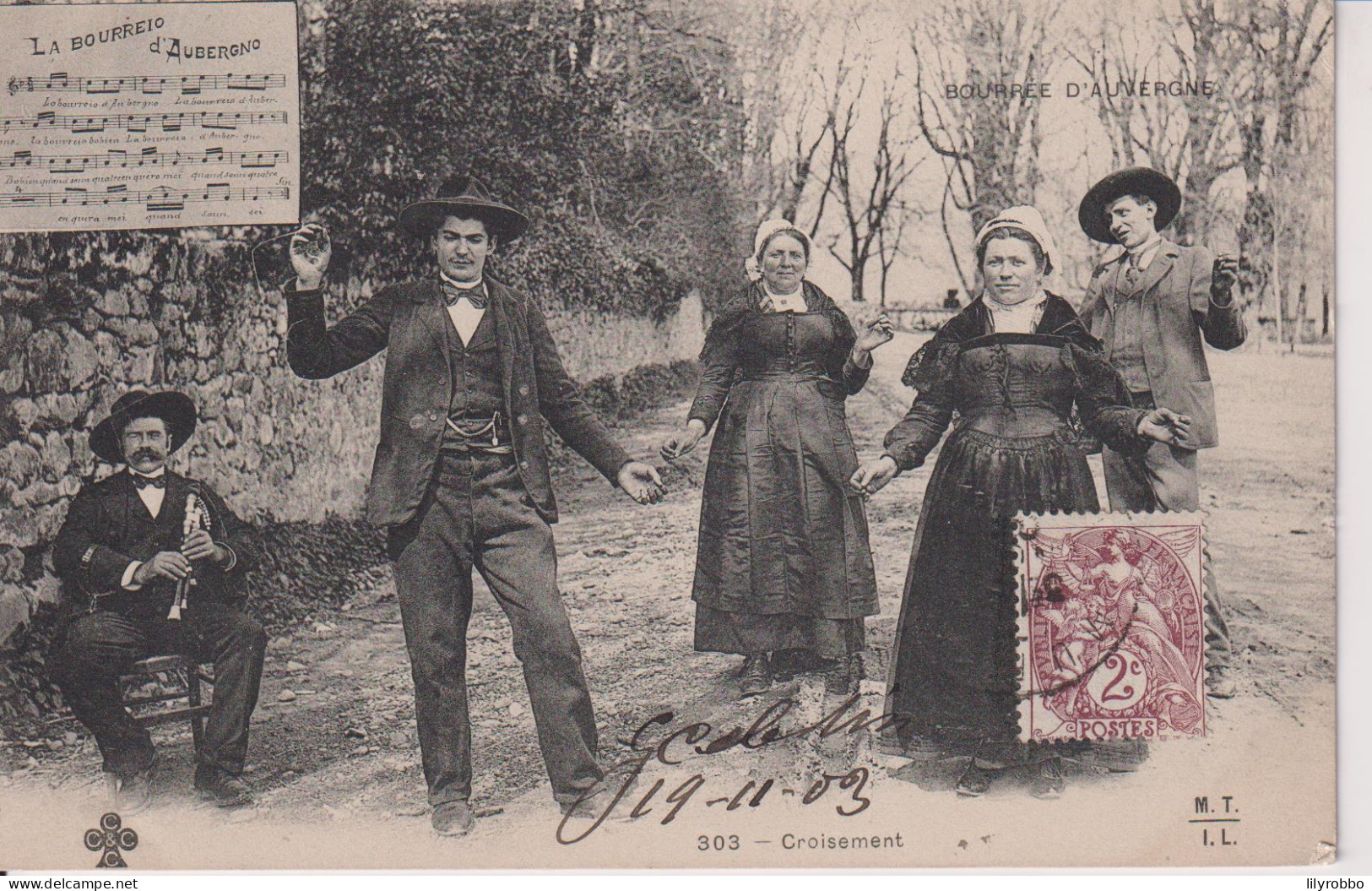 FRANCE - Bouree D'Auvergne -  Undivided Rear - Used 1903 - Danse