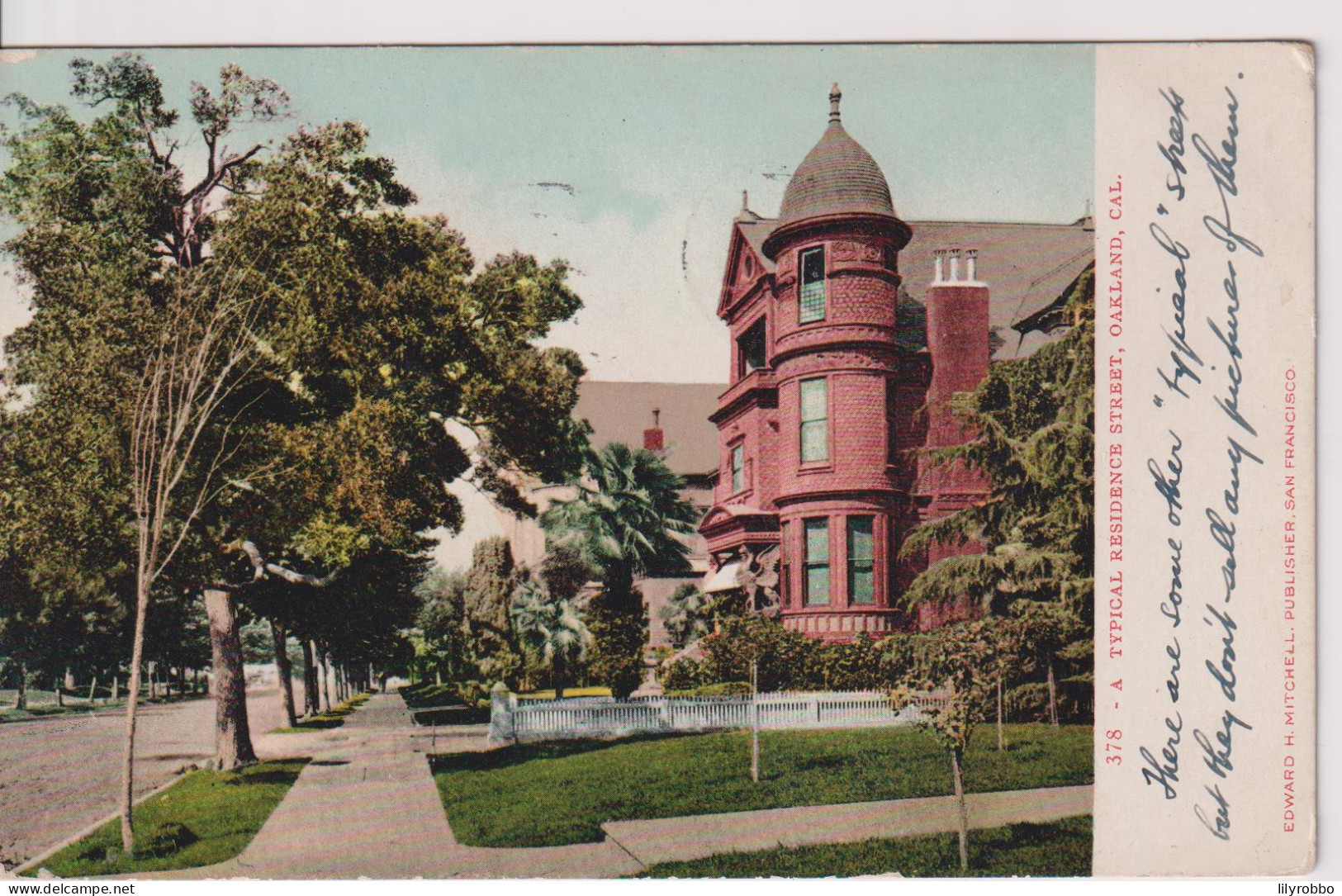 UNITED STATES - A Typical Residence Street  In Oakland - Undivided Rear And 1907 Oakland Postmark OAKLAND - Oakland