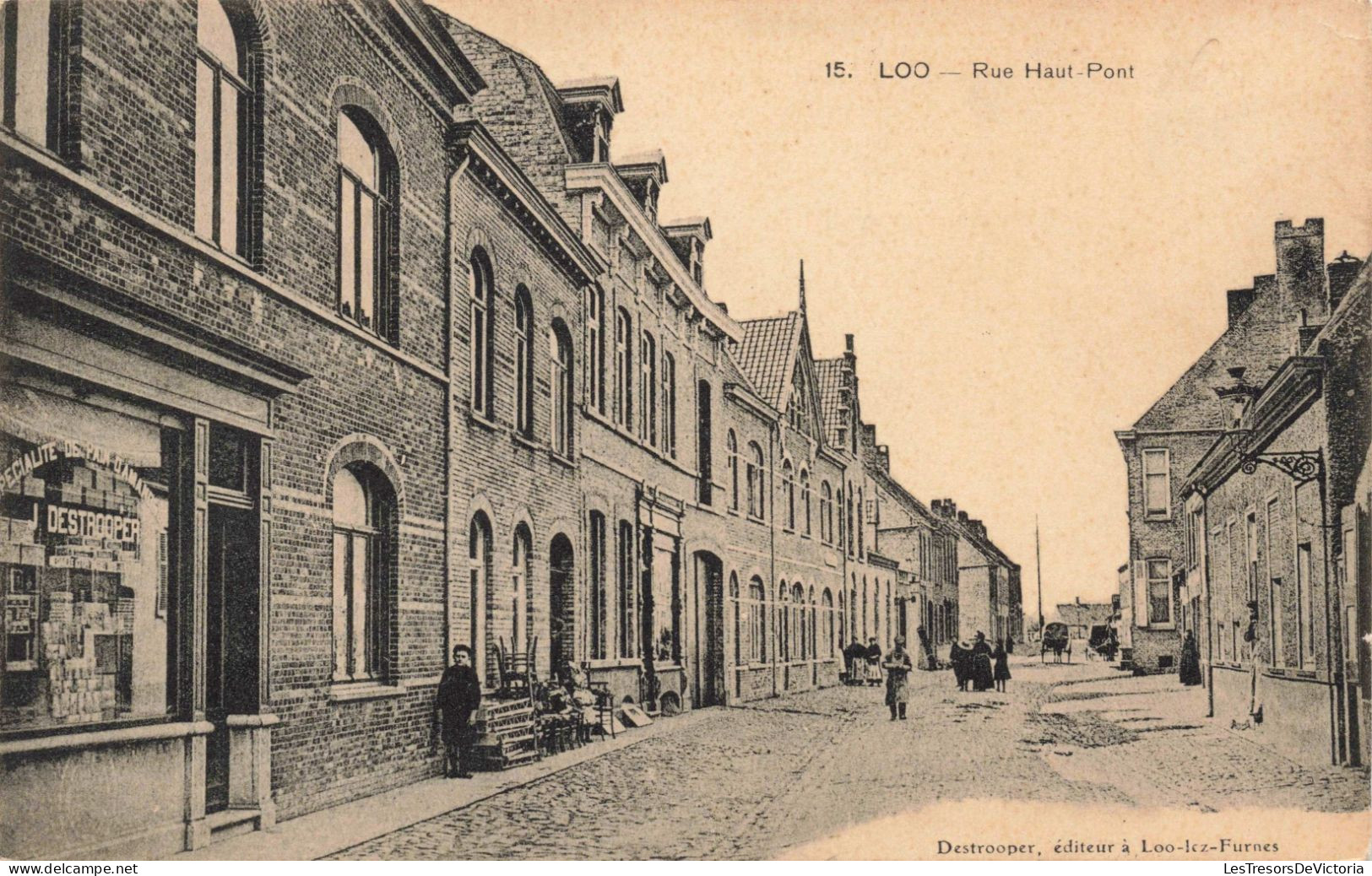 BELGIQUE - Loo  - Rue Haut-pont - Animé - Carte Postale Ancienne - Lo-Reninge