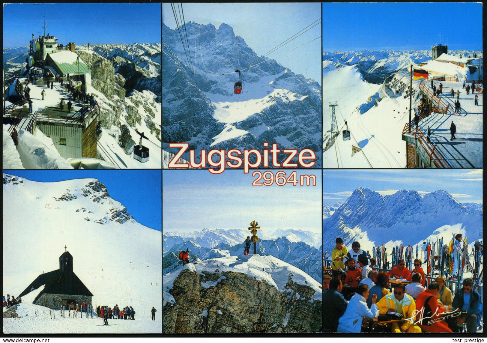 8101 SCHNEEFERNERHAUS/ ..Zugspitze/ Zugspitze 1989 (23.8.) HWSt = Hotelpostamt (Gipfelkreuz) Bedarfs-Color-Ak.: Zugspitz - Ohne Zuordnung