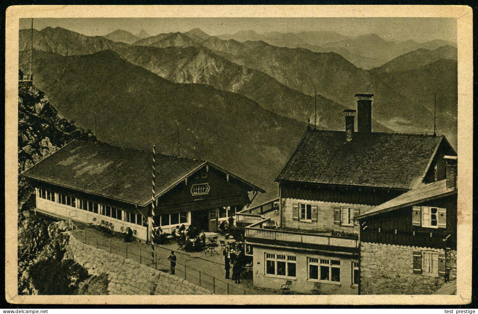 WENDELSTEINHAUS 1924 (2.8.) 1K = Hauspostamt Berghotel Wendelsteinhaus Auf Monochromer Foto-Ak.: Berghotel Wendelsteinha - Zonder Classificatie