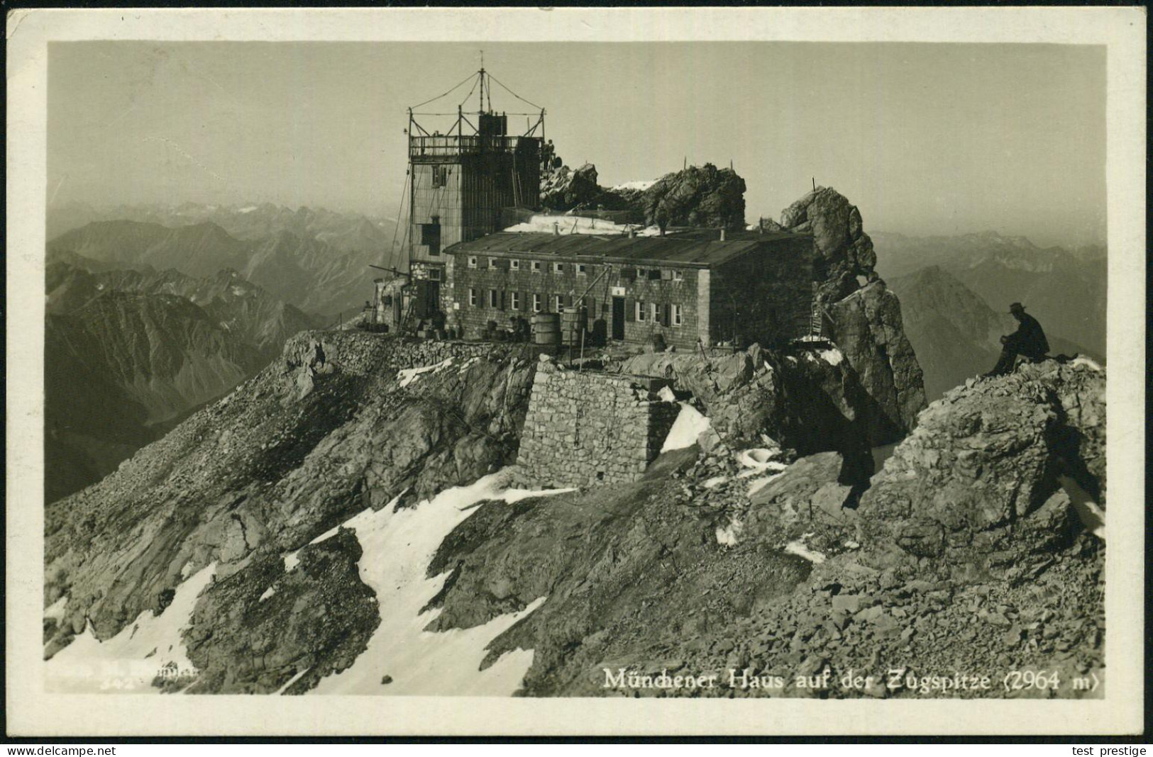 ÖSTERREICH 1928 (18,VIII.) 1K-Ssegment: ZUGSPITZBAHN/b = Hauspostamt österr. Zugspitzbahn + Viol. HdN: Zugspitze.. 2805  - Non Classés