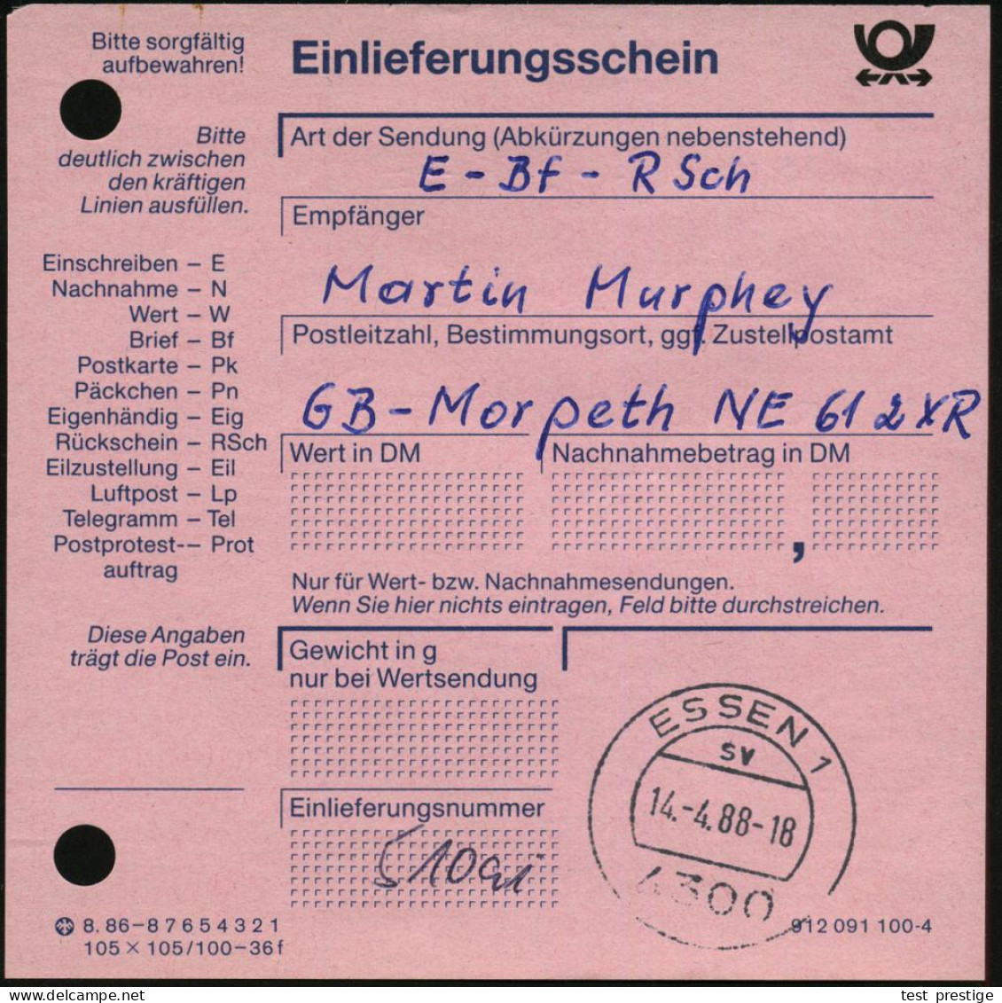 4300 ESSEN 1/ 40 Jahre/ Inkrafttreten/ Des/ Marshallplanes.. 1988 (14.4.) SSt = US-Wappen Auf EF 530 Pf. ATM Berlin Schl - Autres & Non Classés