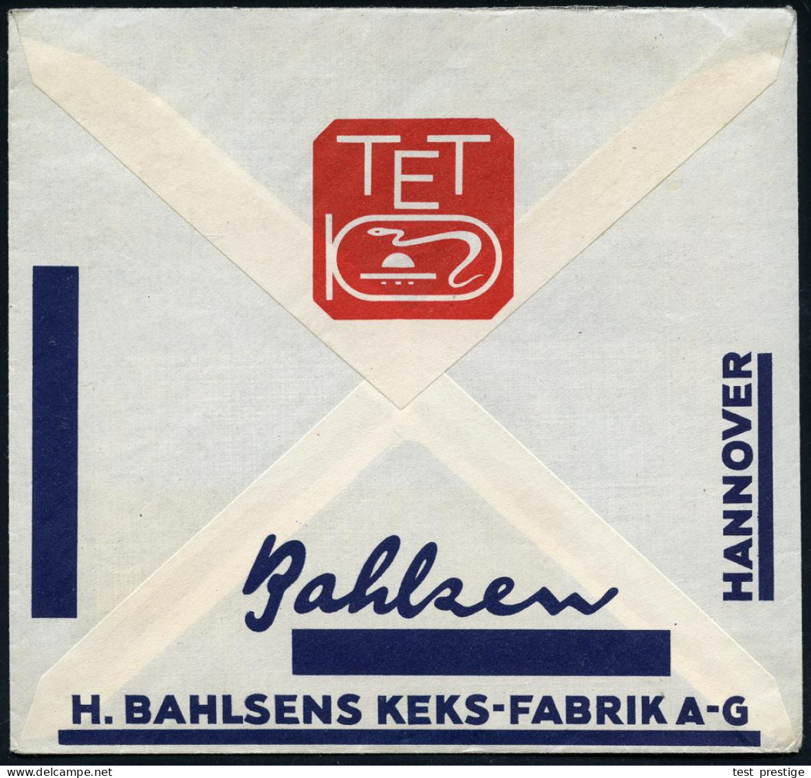 HANNOVER/ 1/ BAHLSEN-KEKS 1934 (7.2.) AFS Francotyp "Bogenrechteck" Auf Reklame-Bf.: TET, LEIBNIZ-KEKS = Alt-ägyptische  - Egyptologie