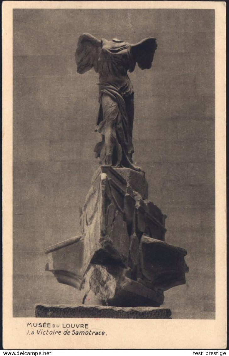 FRANKREICH 1937 (22.8.) 30 C. U. 55 C. Nike Von Samothrake = Kompl. Satz , 2 Dekorative, Motivgl. Ak., Je 1K: PARIS/MUSE - Archaeology