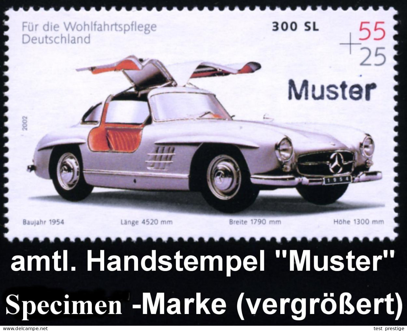 B.R.D. 2002 (Dez.) Oldtimer, Wofa-Satz Kompl., Je Mit Amtl. Handstempel  "M U S T E R"  = BMW "Isetta", Trabant P 50, Me - Auto's