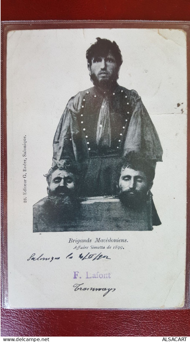 Brigands Macédoniens , Affaire Simonetta 1899 , éxecution , Tête Coupées , Carte Rare - North Macedonia