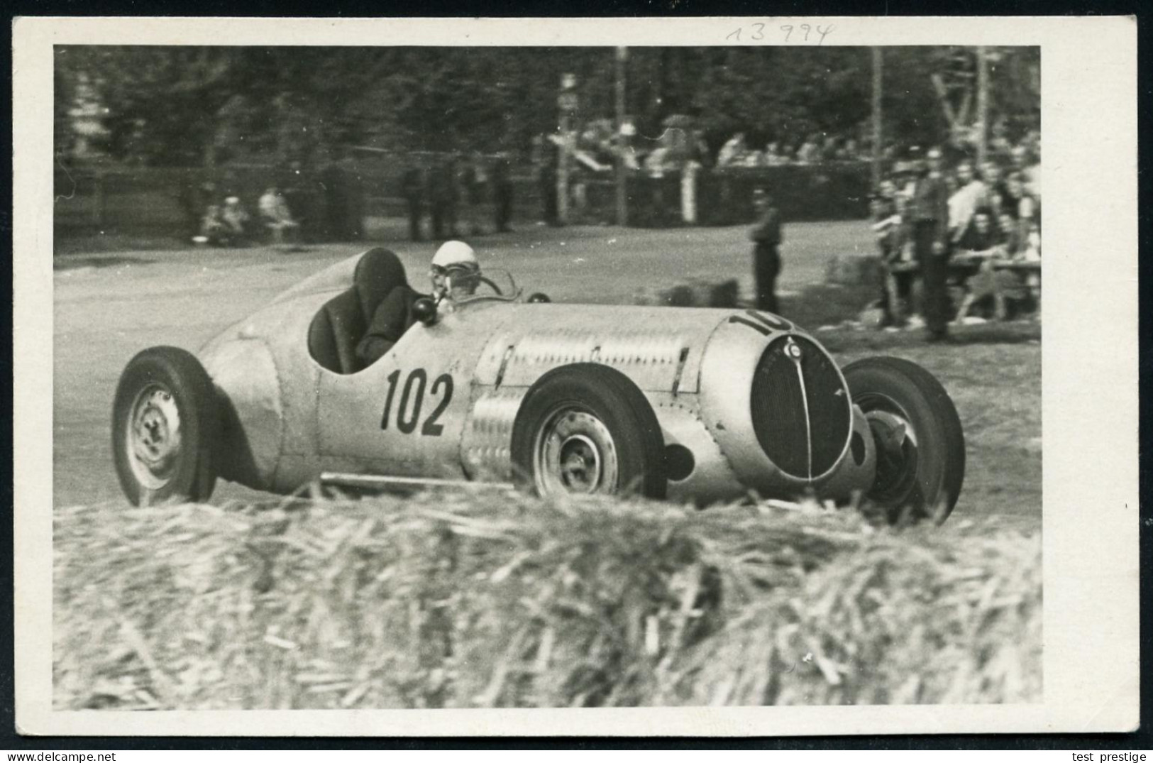 HOHENSTEIN-ERNSTTHAL/ Sachsenring/ Rennen/ 27.AUGUST 1950 (28.8.) SSt = Motorrad-Rennfahrer , Klar Gest. S/w.-Foto-Ak.:  - Voitures