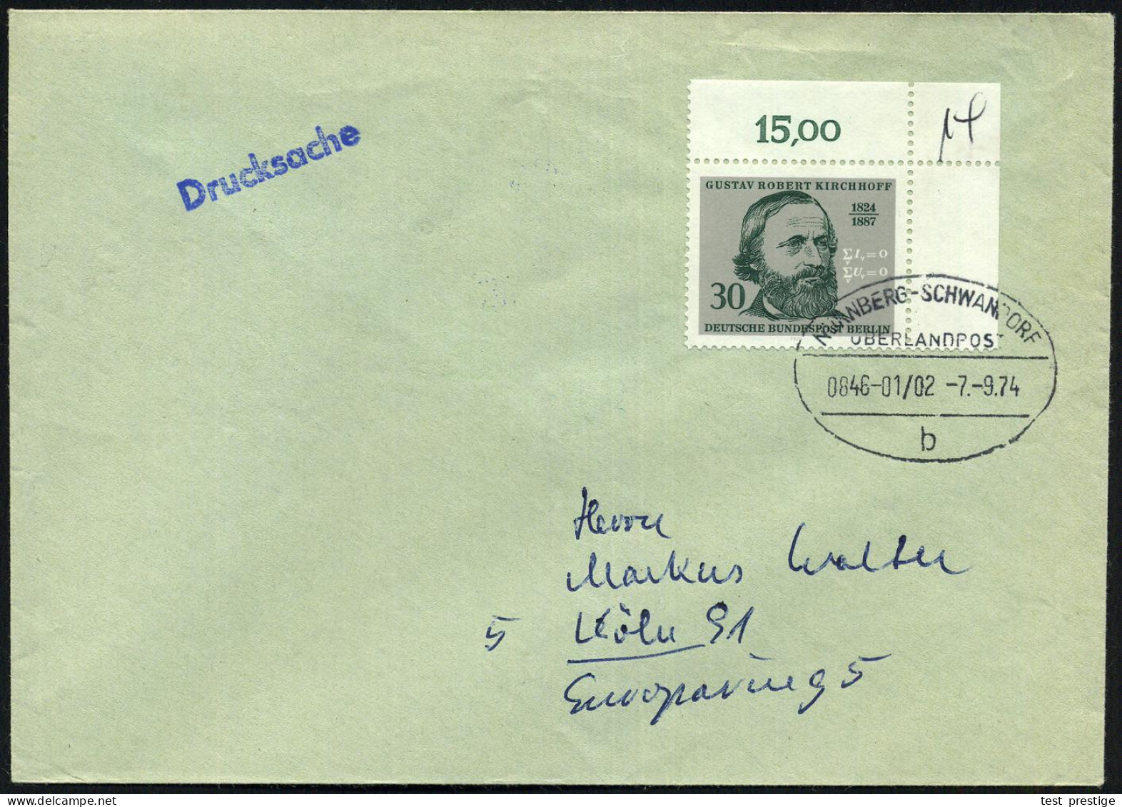 NÜRNBERG-SCHWANDORF/ ÜBERLANDPOST/ 08466-01/ 02/ B 1974 (7.9.) Oval-St. = Mobiles Postamt Im Überland-Postomnibus , Klar - Coches