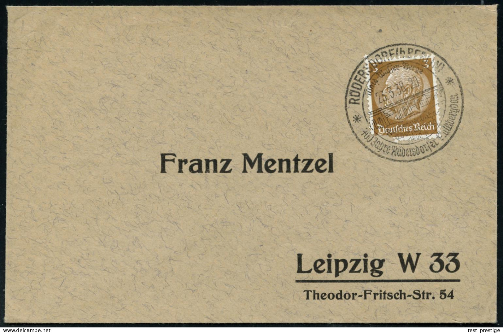 RÜDERSDORF (b BERLIN)/ ..700 Jahre Rüdersdorfer Kalkbergbau 1938 (23.3.) HWSt = Autobahnbrücke , Klar Gest. Bedarfsbrief - Autos