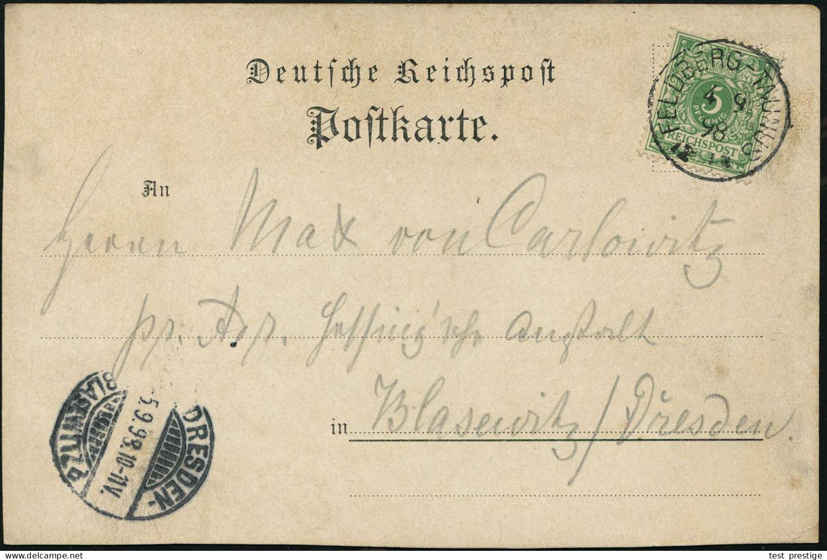 FELDBERG-TAUNUS 1898 (4.9.) Früher 1K = Hauspostamt Gipfelhaus Großer Feldberg/Ts. Klar Gest. S/w.-Künstler-Ak.: Gruss V - Other