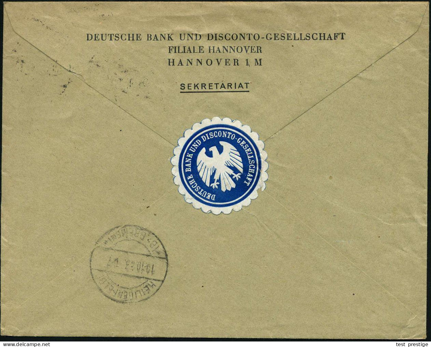 HANNOVER/ *1o 1933 (9.10.) 1K-Brücke 3x Auf Hindenbg. Dreifarben-Frankatur 5 Pf., 12 Pf. U. 25 Pf. Je Mit Firmenlochung  - Other